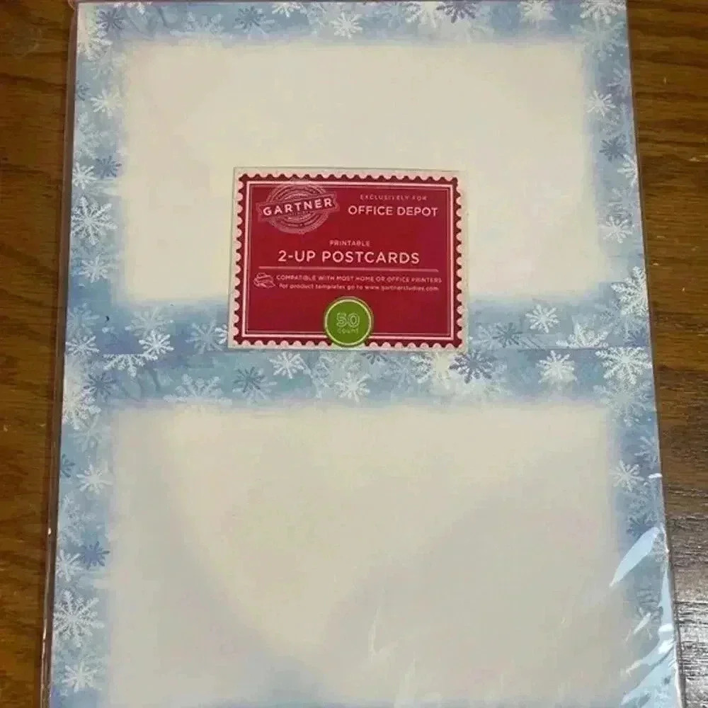 Gartner Snowflake‎ Post Card Printer Paper Christmas (50) NEW